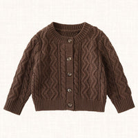 Henry Cable Cardigan –Brown