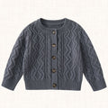 Henry Cable Cardigan Gray
