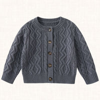 Henry Cable Cardigan Gray