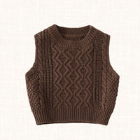Arthur Knit Vest Brown